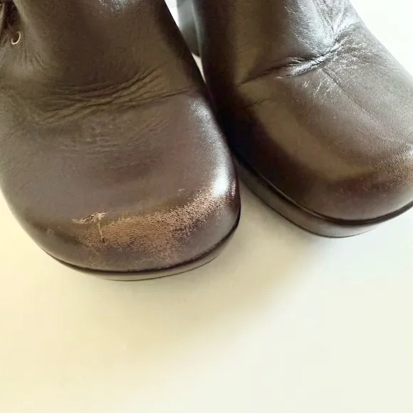 Tommy Girl Hilfiger Vintage 90s Y2K Chunky Clog Leather Platform Wedges