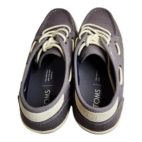 Tom's Dorado Canvas Boat Shoe in Shade (Gray) Size 8