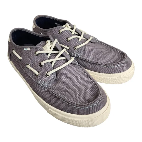 Tom's Dorado Canvas Boat Shoe in Shade (Gray) Size 8