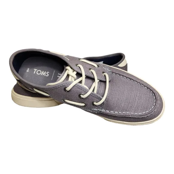 Tom's Dorado Canvas Boat Shoe in Shade (Gray) Size 8