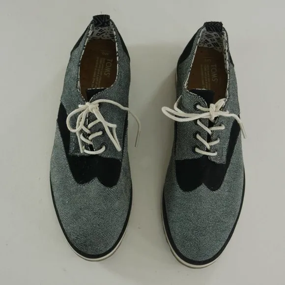 Toms Mens Brogue Wingtip Lace Up Oxford Shoes