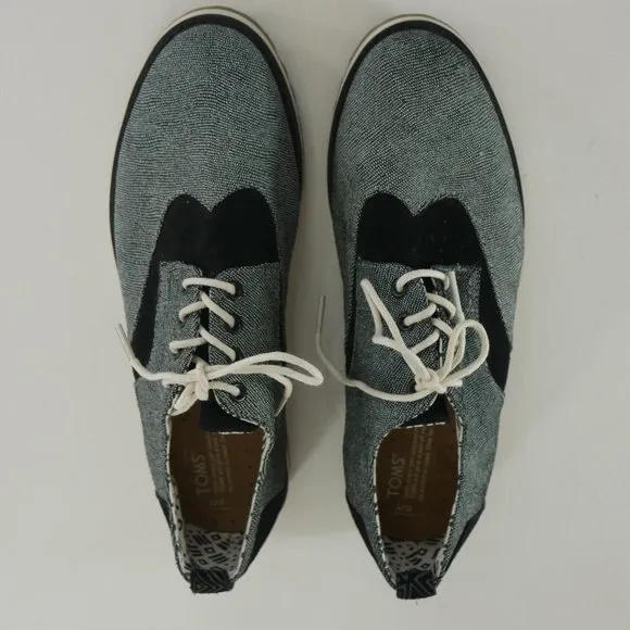 Toms Mens Brogue Wingtip Lace Up Oxford Shoes