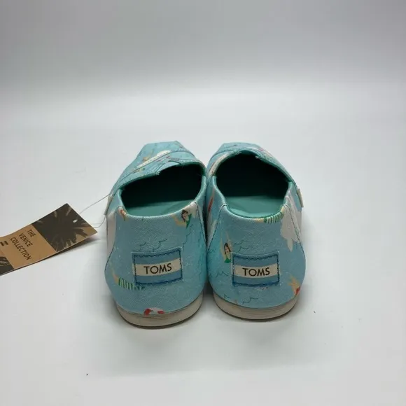 Toms W Classic Alpargata Flats 6 Blue Glow Swimmer