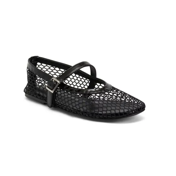 TONY BIANCO Black Mia Mesh Flats