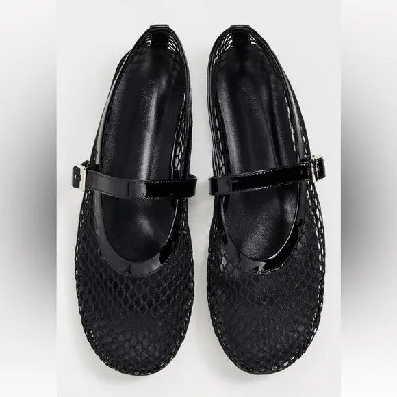 Tony Bianco Mia Mesh Flats - Black Patent
