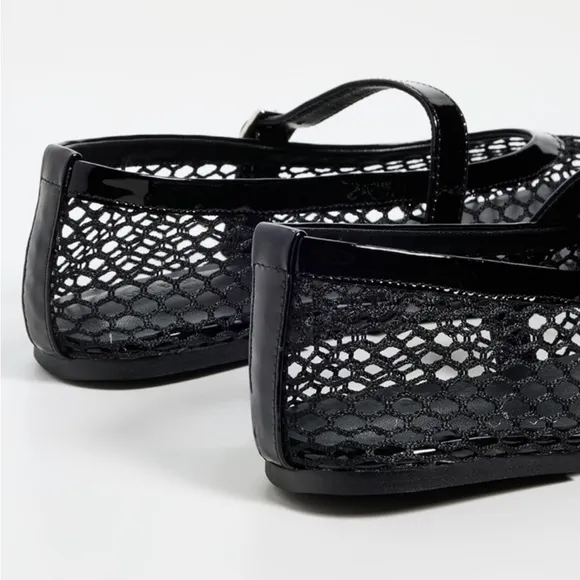Tony Bianco Mia Mesh Flats - Black Patent