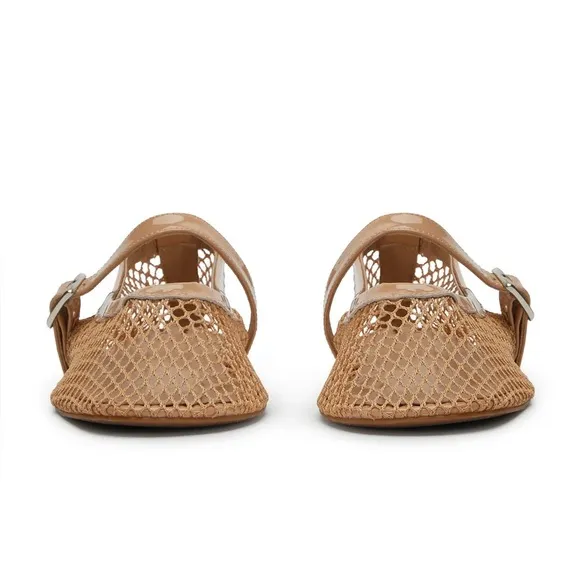 Tony Bianco Mia Mesh Flats - Skin Patent