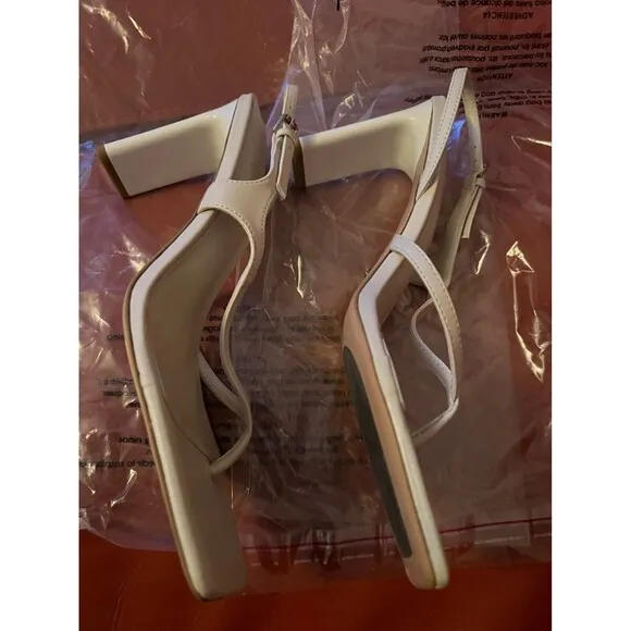 Tony Bianco X REVOLVE Womens 9.5 White Curtis Dove Nappa Sandal Heel Shoes New