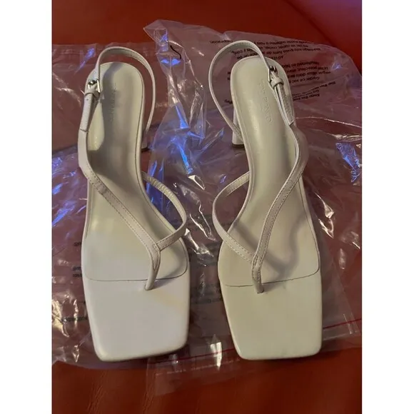 Tony Bianco X REVOLVE Womens 9.5 White Curtis Dove Nappa Sandal Heel Shoes New
