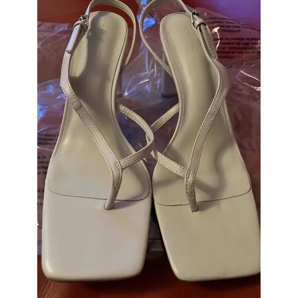 Tony Bianco X REVOLVE Womens 9.5 White Curtis Dove Nappa Sandal Heel Shoes New