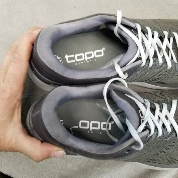 Topo Shoes Womens Size 10 Phantom 2 Gray Lace Up Athletic Running Sneakers