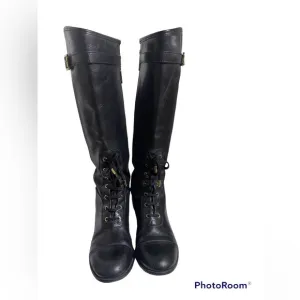 Tori Burch Brent Padlock Leather Riding Boots