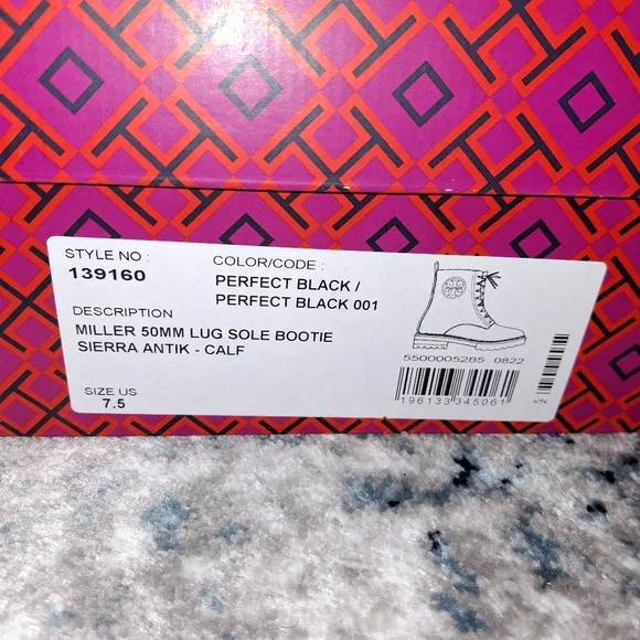Tory Burch 50MM LUG SOLE BOOTIE SIERRA ANTIK-CALF