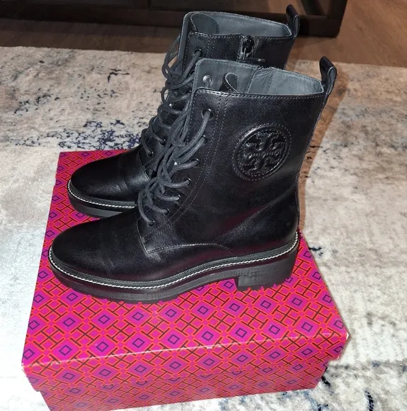 Tory Burch 50MM LUG SOLE BOOTIE SIERRA ANTIK-CALF