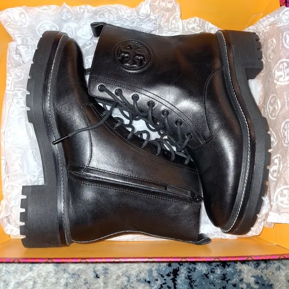 Tory Burch 50MM LUG SOLE BOOTIE SIERRA ANTIK-CALF