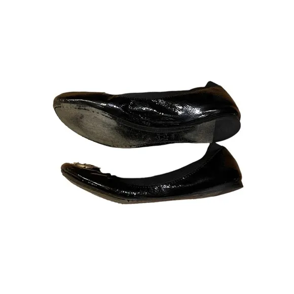 TORY BURCH Black Patent Leather Caroline Ballet Flats Size 8​​​​​