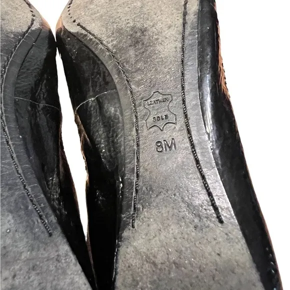 TORY BURCH Black Patent Leather Caroline Ballet Flats Size 8​​​​​