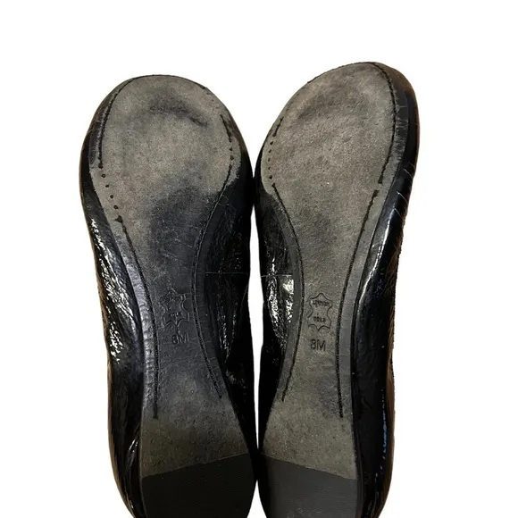 TORY BURCH Black Patent Leather Caroline Ballet Flats Size 8​​​​​