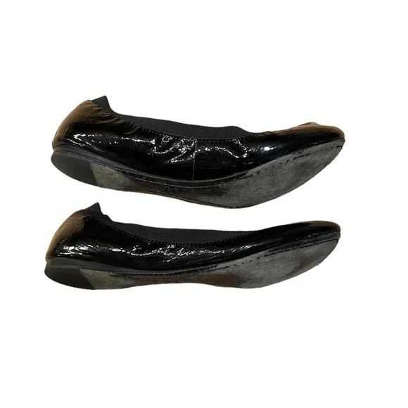 TORY BURCH Black Patent Leather Caroline Ballet Flats Size 8​​​​​