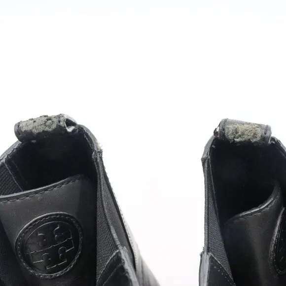 Tory Burch Broome Lace Up Black Leather Combat Boots‎ Womens Size 6M US