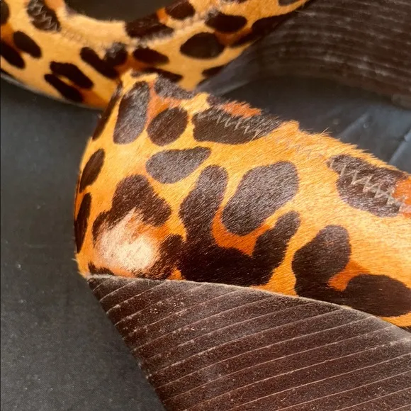 Tory Burch Brown and Black wedges Leopard Print