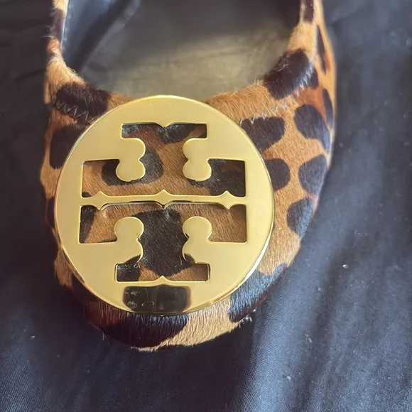 Tory Burch Brown and Black wedges Leopard Print