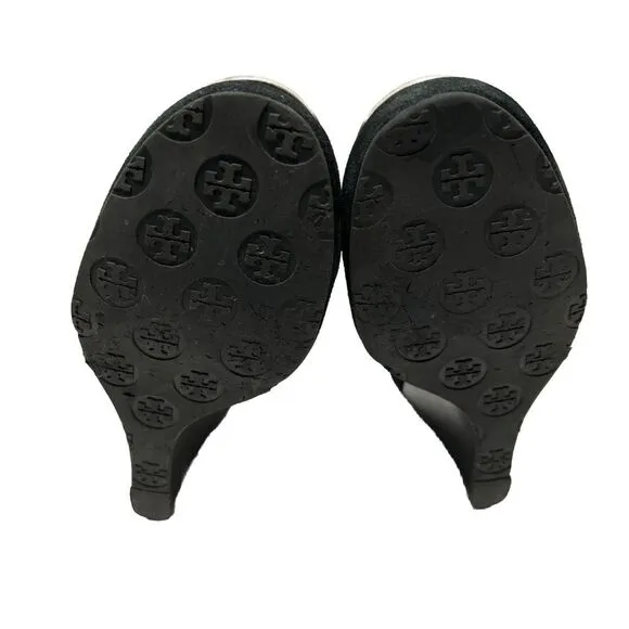 Tory Burch Closed Toe Suede Wedges - 9.5