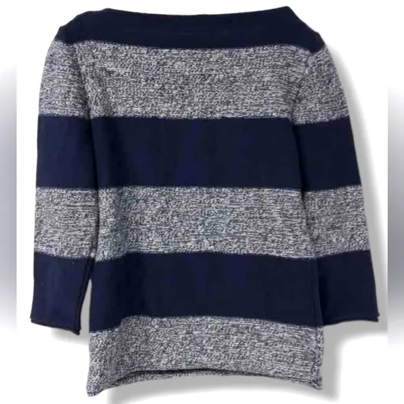 Tory BURCH Cotton &amp; Merino Wool Knit Nautical Stripped Sweater Size Large