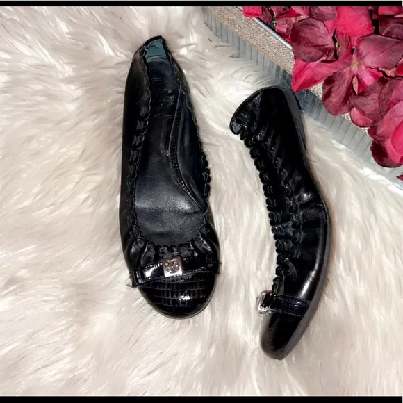 TORY BURCH Croc Cap Toe Flat
