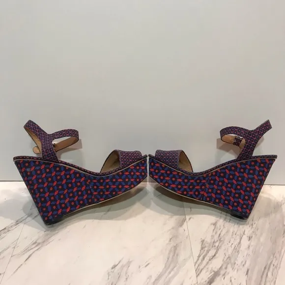 Tory Burch Haven Canvas Platform Sandal Wedges