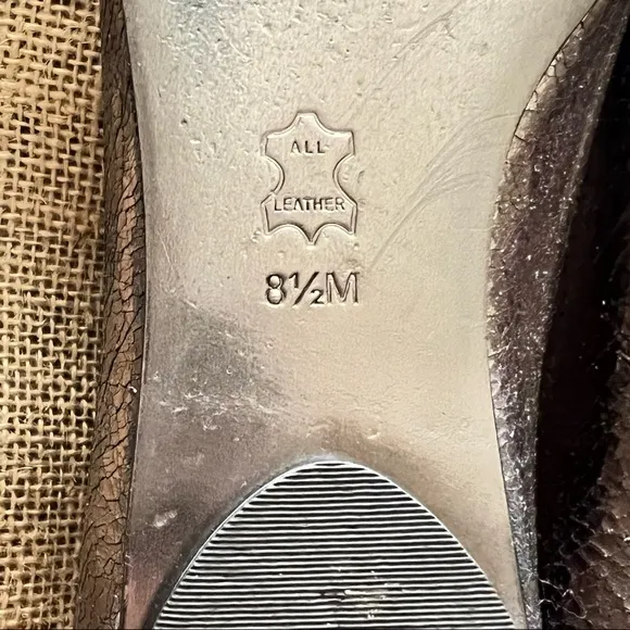 TORY BURCH Metallic Ballet flats Size 8-1/2