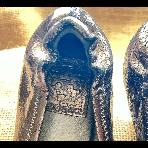 TORY BURCH Metallic Ballet flats Size 8-1/2