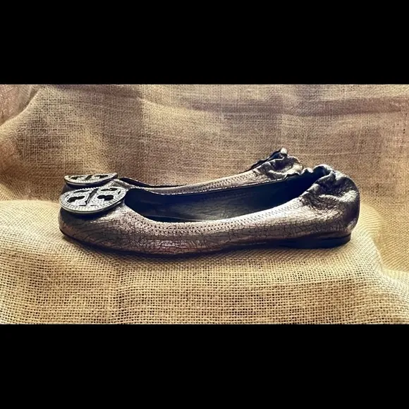 TORY BURCH Metallic Ballet flats Size 8-1/2