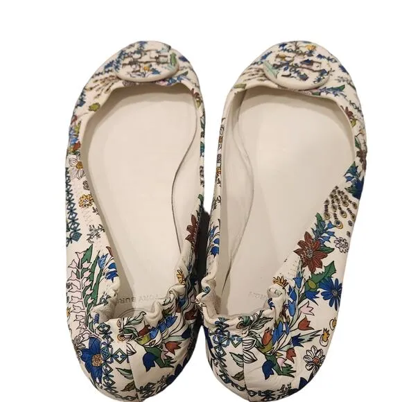 Tory Burch Minnie Ivory Meadow Folly ballet flats size 8.5