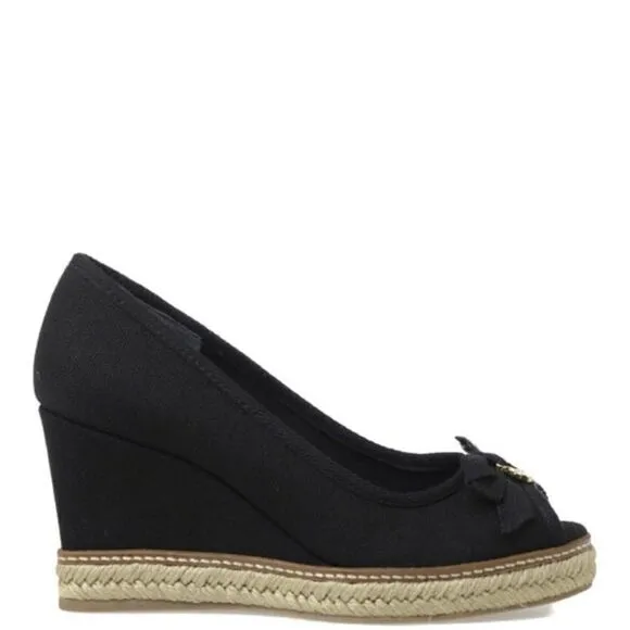TORY BURCH Open toe Jackie wedges