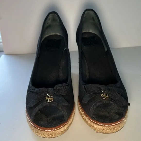 TORY BURCH Open toe Jackie wedges
