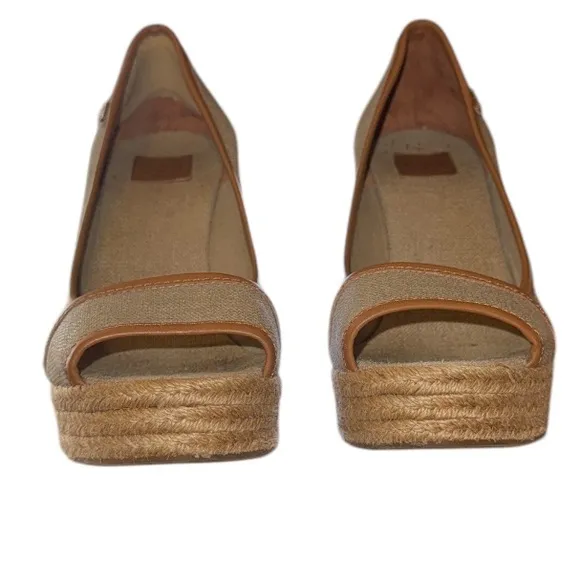Tory Burch Peep Toe Wedges
