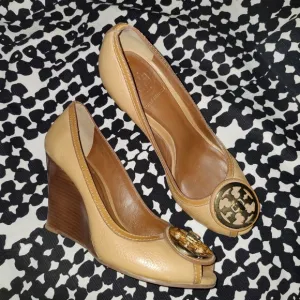 Tory Burch Selma Peep Toe Wedges