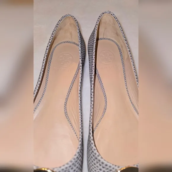 Tory Burch Serena 2 Ballet Flat Karung Montilla Snakeskin Print Size 8M