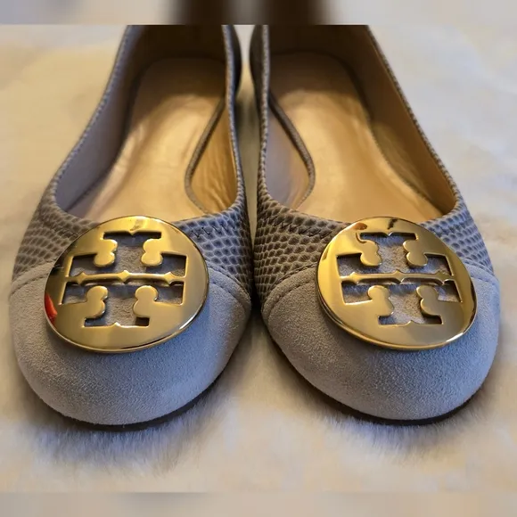 Tory Burch Serena 2 Ballet Flat Karung Montilla Snakeskin Print Size 8M