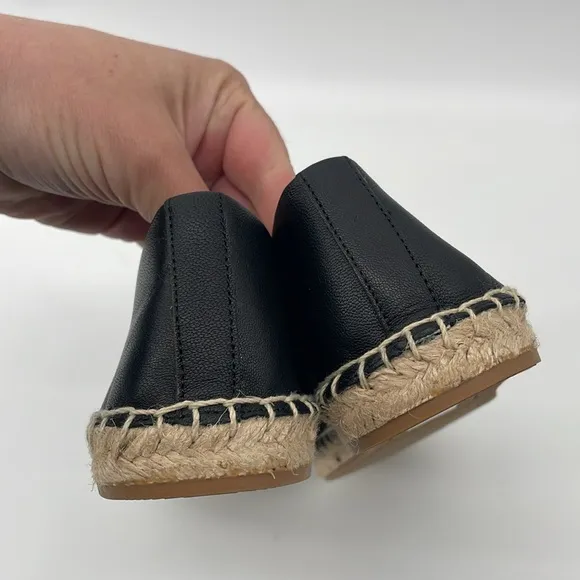 Tory Burch Women's Cap Toe Espadrille Flats in Black 9.5 S26