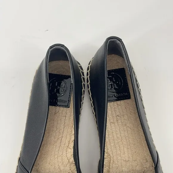 Tory Burch Women's Cap Toe Espadrille Flats in Black 9.5 S26
