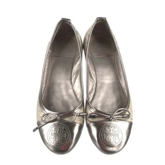 Tory Burch womens size 5.5 Snake Print Flats animal print‎ casual designer