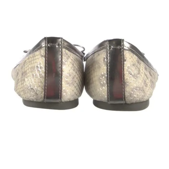 Tory Burch womens size 5.5 Snake Print Flats animal print‎ casual designer