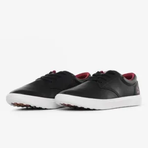 Travis Mathew Cuater 12 Black/Ruby Wine The Wildcard Leather Golf Shoes P1-51
