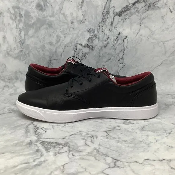 Travis Mathew Cuater 12 Black/Ruby Wine The Wildcard Leather Golf Shoes P1-51