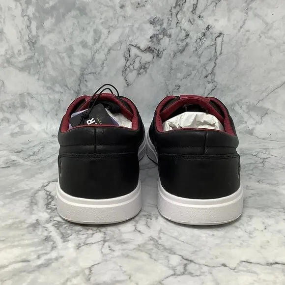 Travis Mathew Cuater 12 Black/Ruby Wine The Wildcard Leather Golf Shoes P1-51