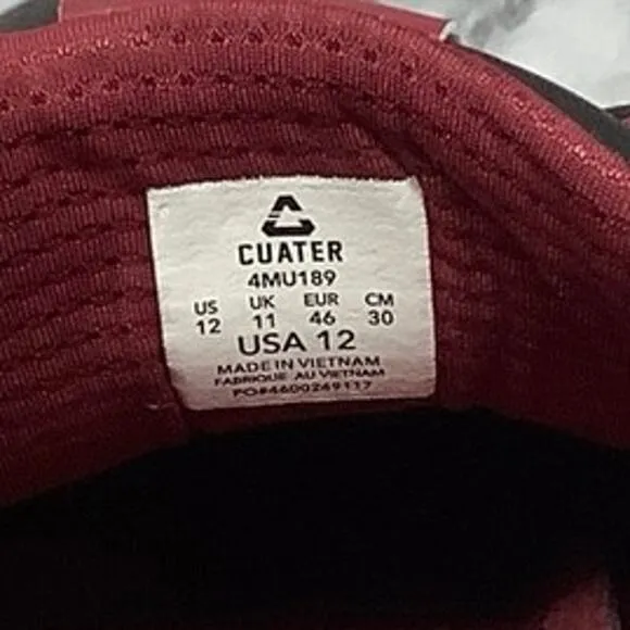 Travis Mathew Cuater 12 Black/Ruby Wine The Wildcard Leather Golf Shoes P1-51