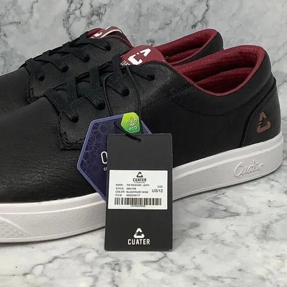 Travis Mathew Cuater 12 Black/Ruby Wine The Wildcard Leather Golf Shoes P1-51