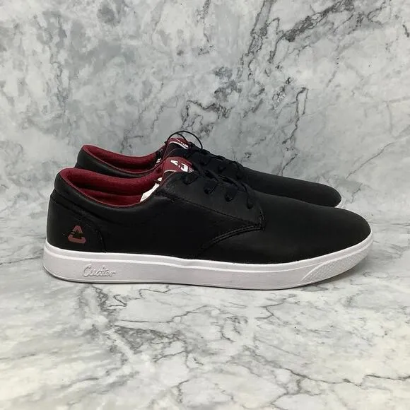 Travis Mathew Cuater 12 Black/Ruby Wine The Wildcard Leather Golf Shoes P1-51